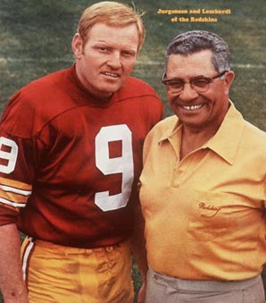 Sonny Jurgensen and Vince Lombardi 1969